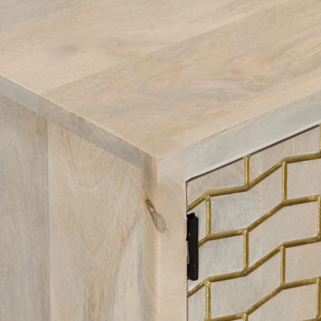 Έπιπλο Τηλεόρασης 110x30x40εκ. από Μασίφ Ξεβαμμένο Ξύλο Μάνγκο