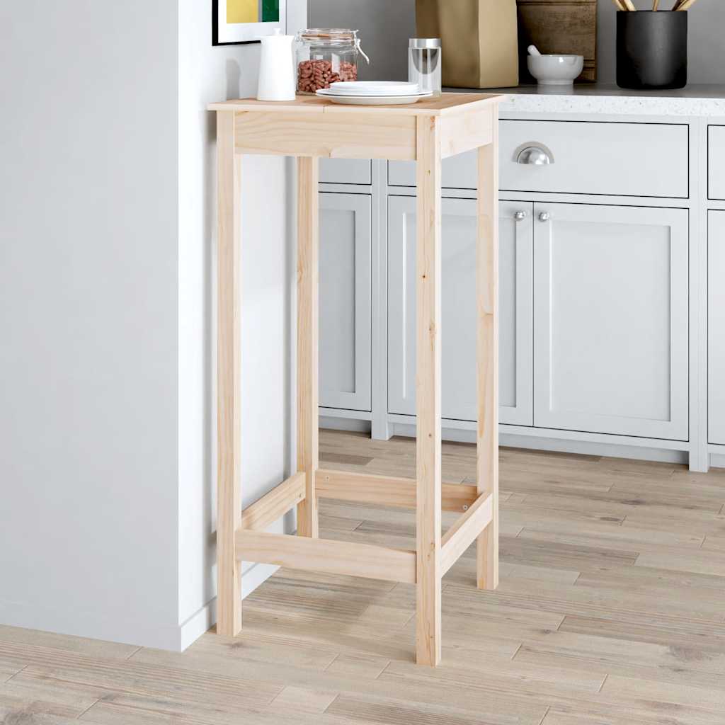 Τραπέζι Μπαρ 50 x 50 x 110 εκ. από Μασίφ Ξύλο Πεύκου - Pakobazaar
