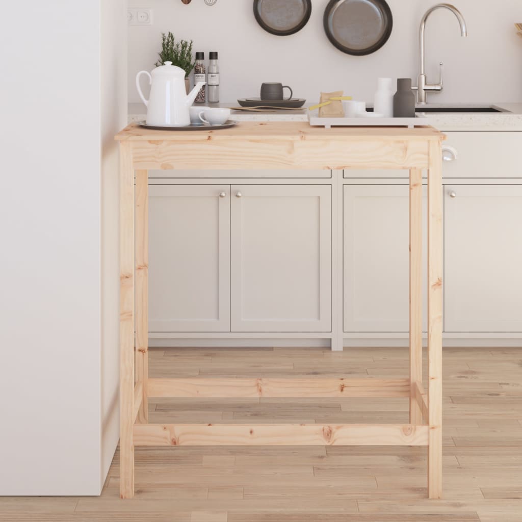 Τραπέζι Μπαρ 100 x 50 x 110 εκ. από Μασίφ Ξύλο Πεύκου - Pakobazaar