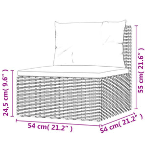 Σαλόνι Κήπου 5 Τεμαχίων Μαύρο από Συνθετικό Ρατάν με Μαξιλάρια - Pakobazaar