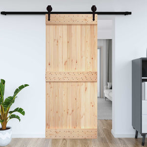 Πόρτα NARVIK Φυσικό 70 x 210 cm Συμπαγές Ξύλο Πεύκου - Pakobazaar