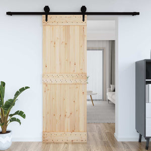 Πόρτα NARVIK Φυσικό 80 x 210 cm Συμπαγές Ξύλο Πεύκου - Pakobazaar
