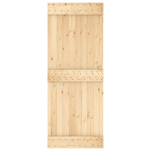 Πόρτα NARVIK Φυσικό 80 x 210 cm Συμπαγές Ξύλο Πεύκου - Pakobazaar