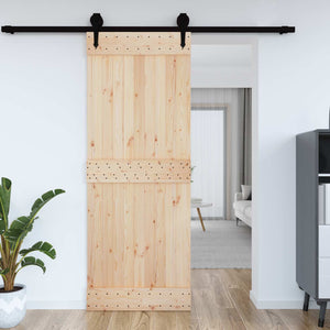 Πόρτα NARVIK Φυσικό 85 x 210 cm Συμπαγές Ξύλο Πεύκου - Pakobazaar