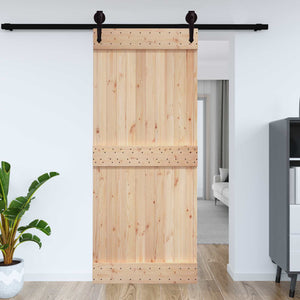 Πόρτα NARVIK Φυσικό 95 x 210 cm Συμπαγές Ξύλο Πεύκου - Pakobazaar