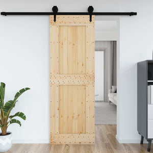 Πόρτα NARVIK Φυσικό 80 x 210 cm Συμπαγές Ξύλο Πεύκου - Pakobazaar