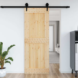 Πόρτα NARVIK Φυσικό 85 x 210 cm Συμπαγές Ξύλο Πεύκου - Pakobazaar