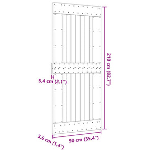 Πόρτα NARVIK Φυσικό 90 x 210 cm Συμπαγές Ξύλο Πεύκου - Pakobazaar
