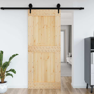 Πόρτα NARVIK Φυσικό 95 x 210 cm Συμπαγές Ξύλο Πεύκου - Pakobazaar
