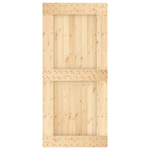 Πόρτα NARVIK Φυσικό 95 x 210 cm Συμπαγές Ξύλο Πεύκου - Pakobazaar