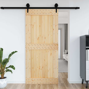 Πόρτα NARVIK Φυσικό 100 x 210 cm Συμπαγές Ξύλο Πεύκου - Pakobazaar
