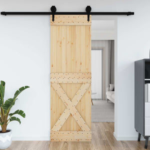 Πόρτα NARVIK Φυσικό 70 x 210 cm Συμπαγές Ξύλο Πεύκου - Pakobazaar