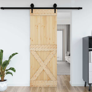 Πόρτα NARVIK Φυσικό 80 x 210 cm Συμπαγές Ξύλο Πεύκου - Pakobazaar