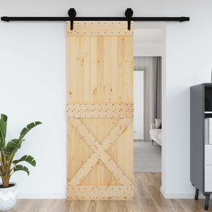 Πόρτα NARVIK Φυσικό 85 x 210 cm Συμπαγές Ξύλο Πεύκου - Pakobazaar