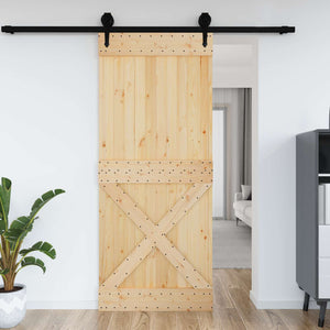 Πόρτα NARVIK Φυσικό 95 x 210 cm Συμπαγές Ξύλο Πεύκου - Pakobazaar