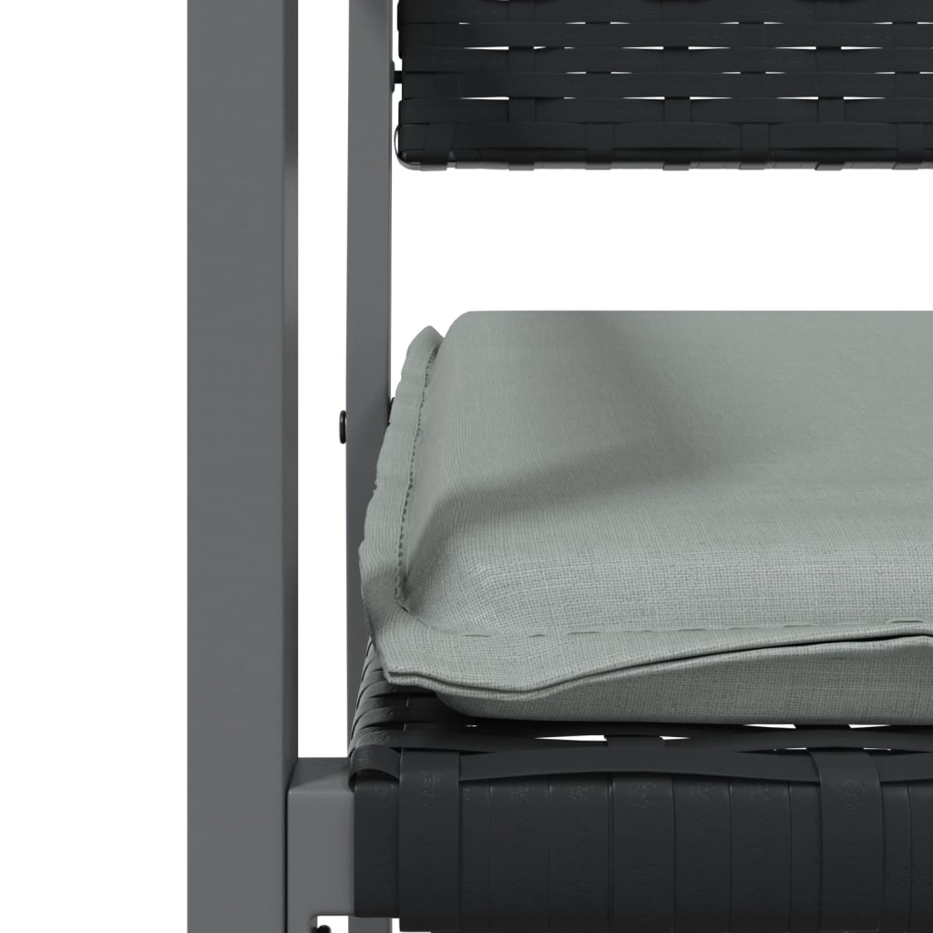 Σετ Τραπεζαρίας Κήπου 9 τεμ. Συνθ. Ρατάν / Ατσάλι με Μαξιλάρια