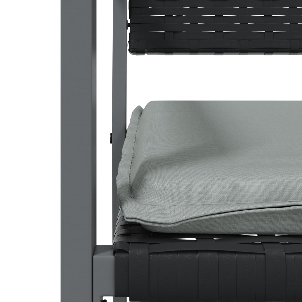 Σετ Τραπεζαρίας Κήπου 5 τεμ. Συνθ. Ρατάν / Ατσάλι με Μαξιλάρια