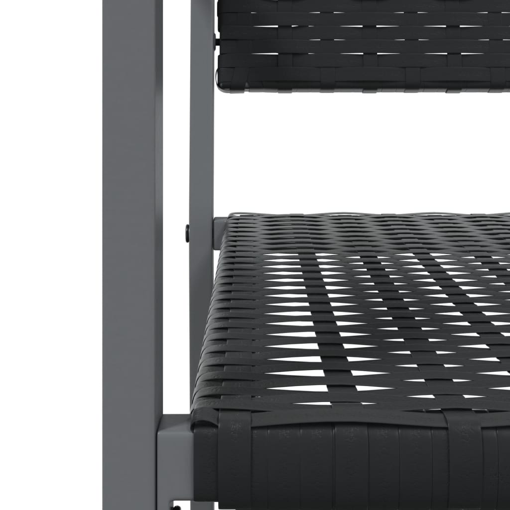Καρέκλες Κήπου 4 τεμ. Μαύρες 54x62,5x89 εκ. από Συνθετικό Ρατάν