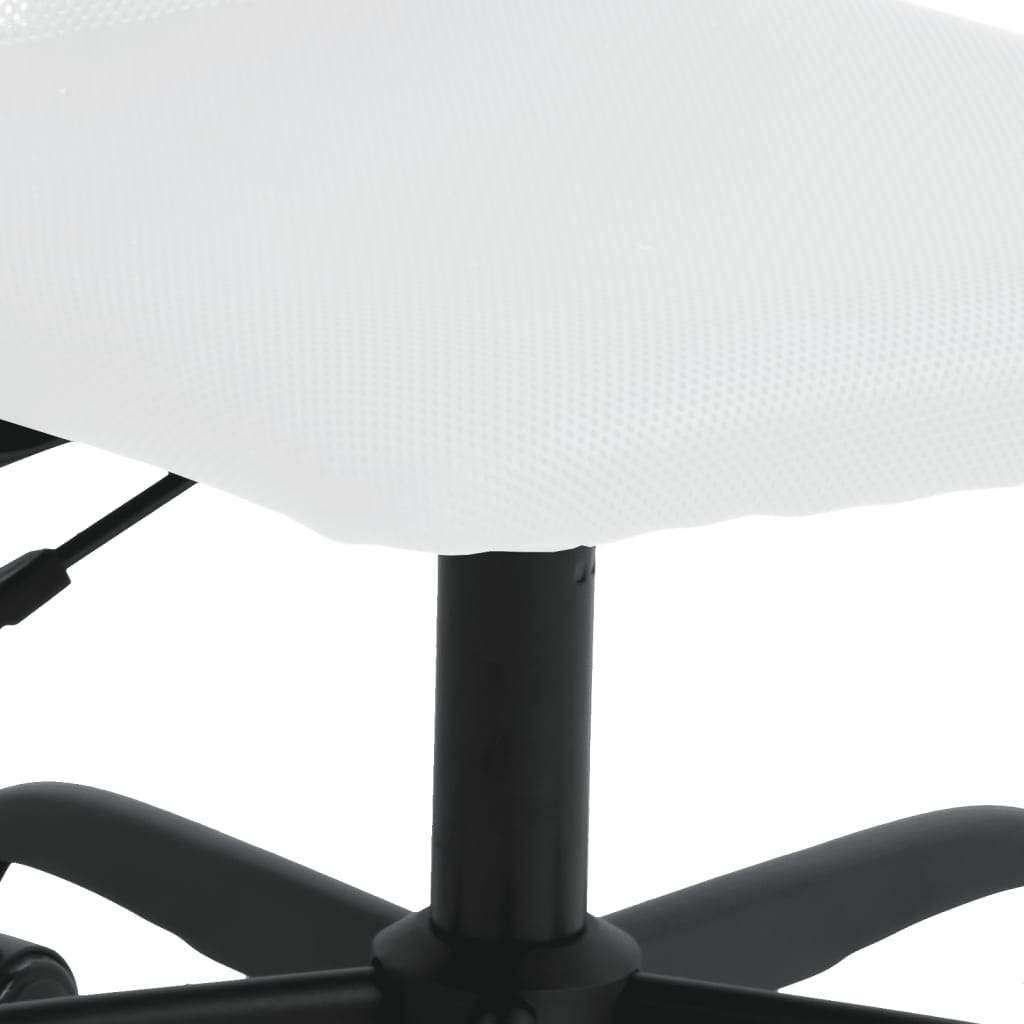 Καρέκλα Γραφείου Ρυθμ. Ύψος Λευκή Διχτυωτό Ύφασμα/Συνθ. Δέρμα