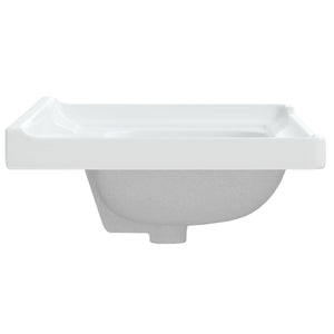 Νιπτήρας Μπάνιου Ορθογώνιος Λευκός 61 x 48 x 23 εκ. Κεραμικός