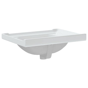Νιπτήρας Μπάνιου Ορθογώνιος Λευκός 61 x 48 x 23 εκ. Κεραμικός