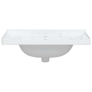 Νιπτήρας Μπάνιου Ορθογώνιος Λευκός 71 x 48 x 23 εκ. Κεραμικός - PAKOBAZAAR