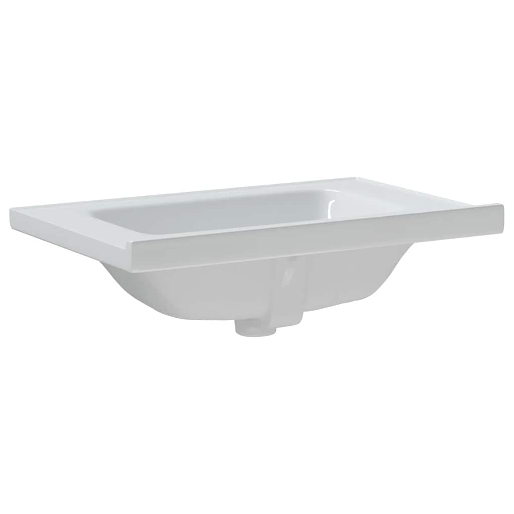 Νιπτήρας Μπάνιου Ορθογώνιος Λευκός 71 x 48 x 19,5 εκ. Κεραμικός