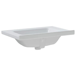Νιπτήρας Μπάνιου Ορθογώνιος Λευκός 71 x 48 x 19,5 εκ. Κεραμικός