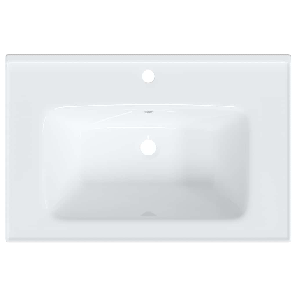 Νιπτήρας Μπάνιου Ορθογώνιος Λευκός 71 x 48 x 19,5 εκ. Κεραμικός