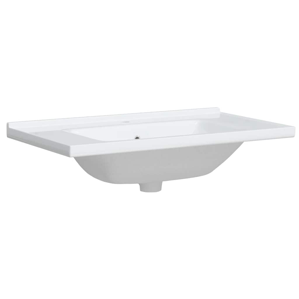 Νιπτήρας Μπάνιου Ορθογώνιος Λευκός 81 x 48 x 19,5 εκ. Κεραμικός