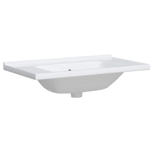 Νιπτήρας Μπάνιου Ορθογώνιος Λευκός 81 x 48 x 19,5 εκ. Κεραμικός