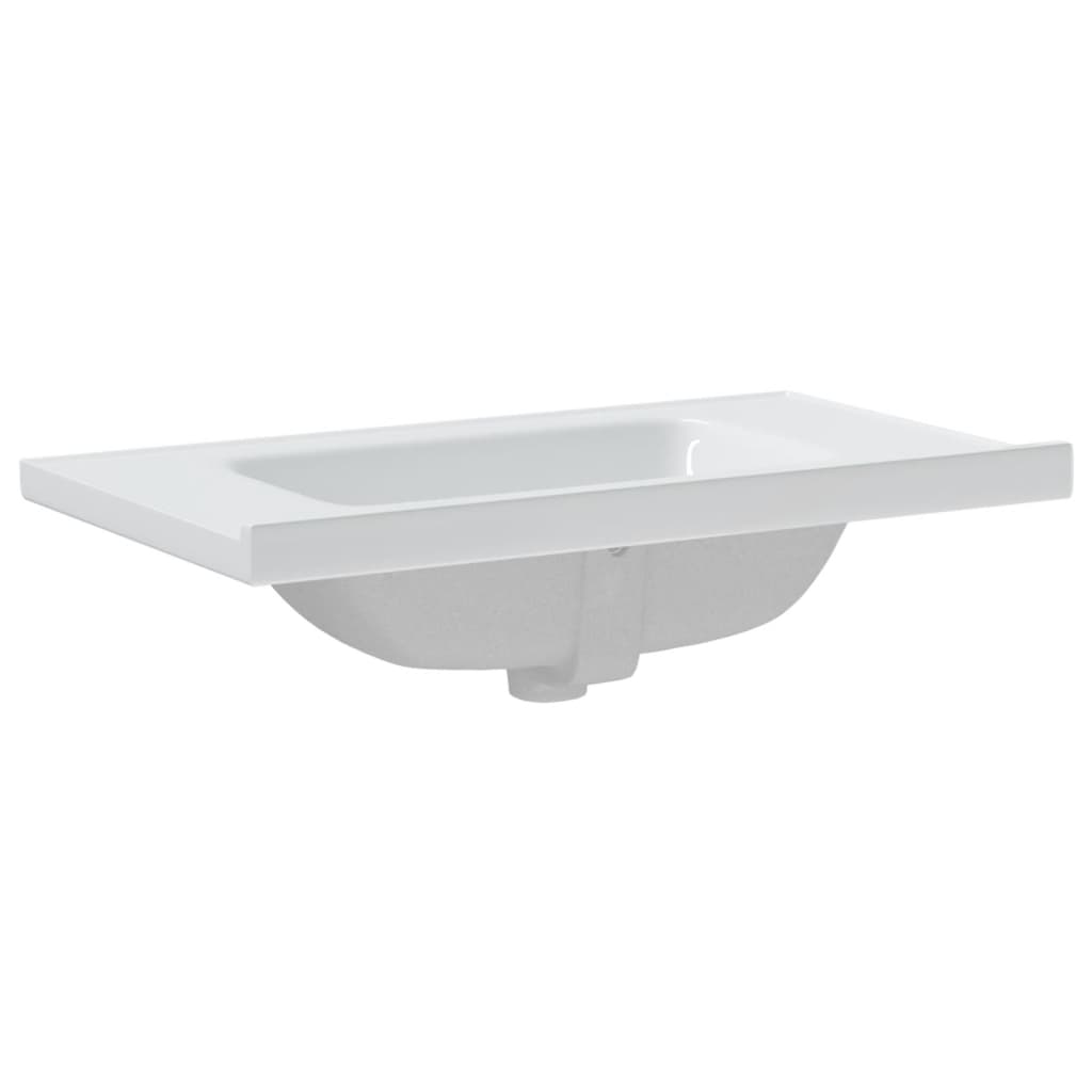 Νιπτήρας Μπάνιου Ορθογώνιος Λευκός 81 x 48 x 19,5 εκ. Κεραμικός
