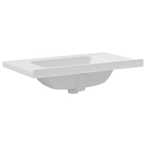 Νιπτήρας Μπάνιου Ορθογώνιος Λευκός 81 x 48 x 19,5 εκ. Κεραμικός