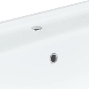 Νιπτήρας Μπάνιου Ορθογώνιος Λευκός 81 x 48 x 19,5 εκ. Κεραμικός