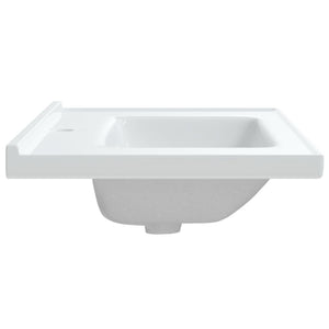 Νιπτήρας Μπάνιου Ορθογώνιος Λευκός 100 x 48 x 19,5εκ. Κεραμικός