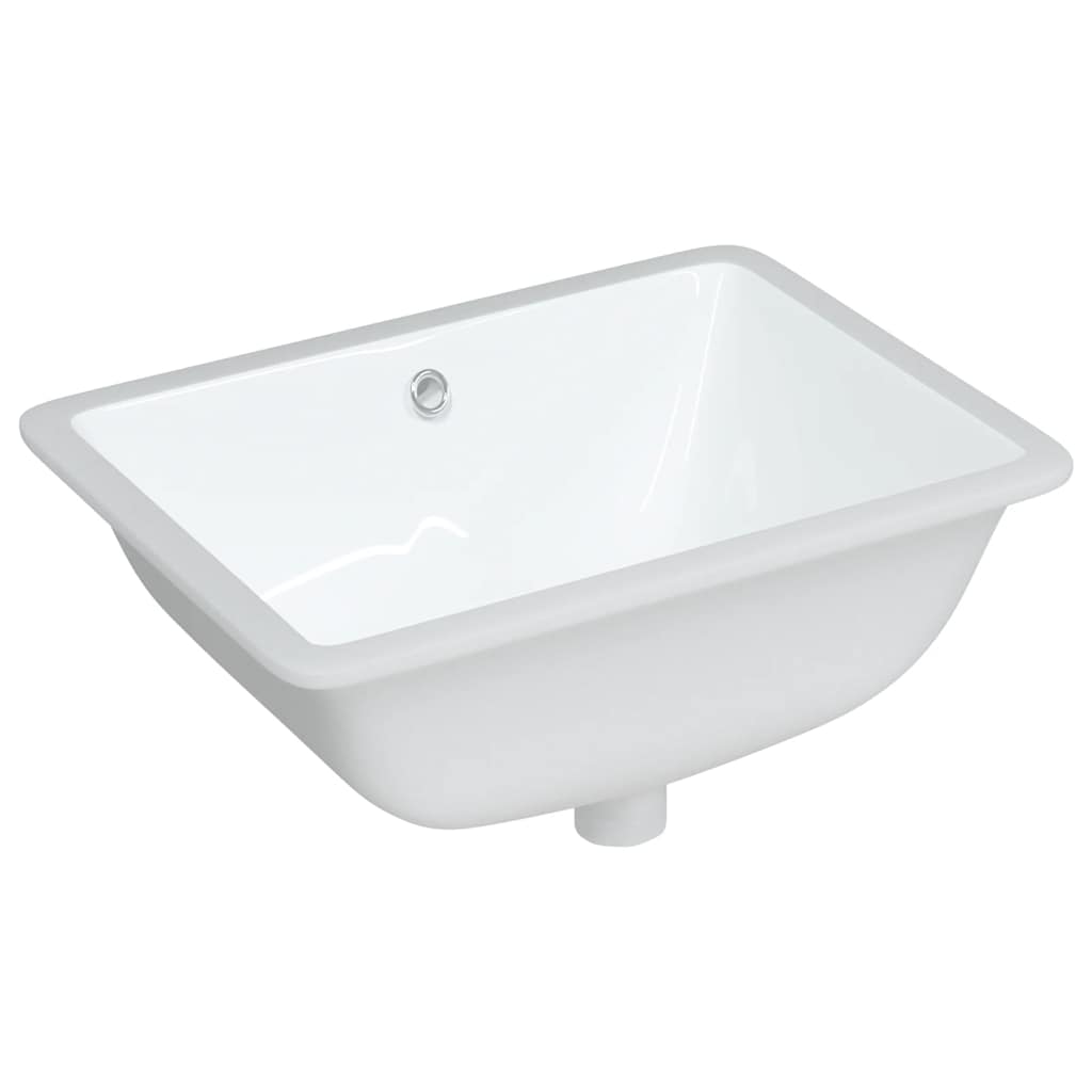 Νιπτήρας Μπάνιου Ορθογώνιος Λευκός 52x38,5x19,5 εκ. Κεραμικός