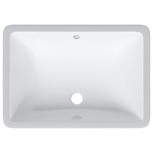 Νιπτήρας Μπάνιου Ορθογώνιος Λευκός 52x38,5x19,5 εκ. Κεραμικός