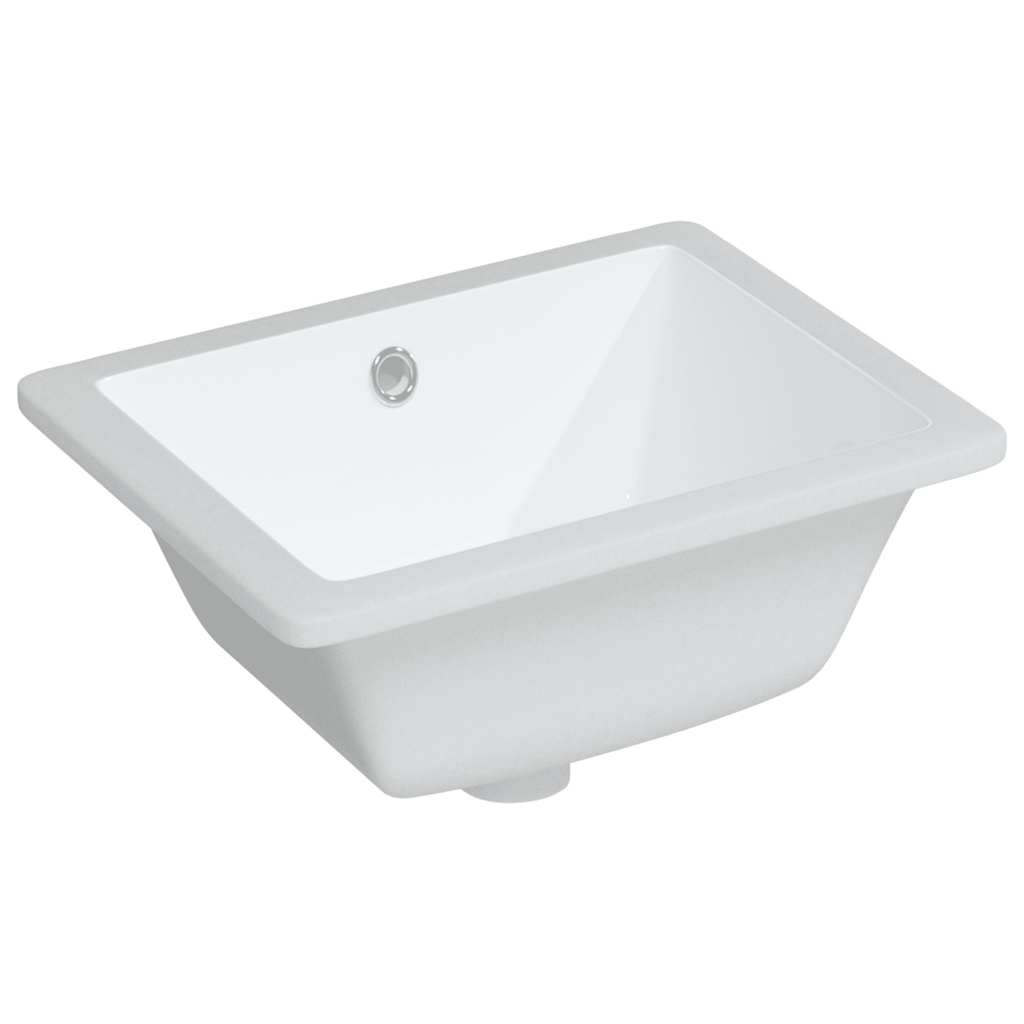 Νιπτήρας Μπάνιου Ορθογώνιος Λευκός 39x30x18,5 εκ. Κεραμικός