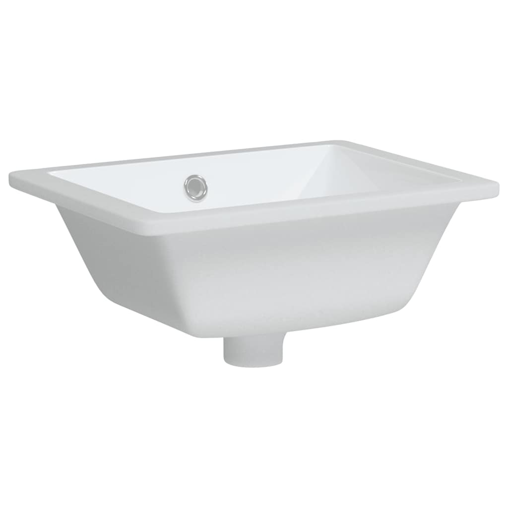Νιπτήρας Μπάνιου Ορθογώνιος Λευκός 39x30x18,5 εκ. Κεραμικός