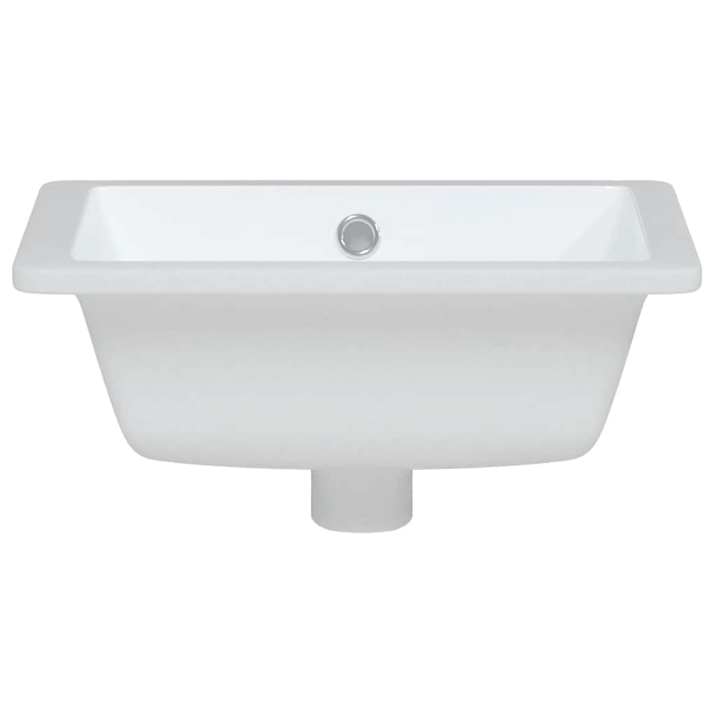Νιπτήρας Μπάνιου Ορθογώνιος Λευκός 39x30x18,5 εκ. Κεραμικός