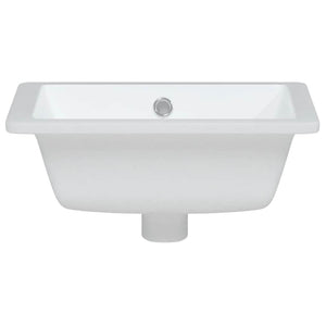 Νιπτήρας Μπάνιου Ορθογώνιος Λευκός 39x30x18,5 εκ. Κεραμικός