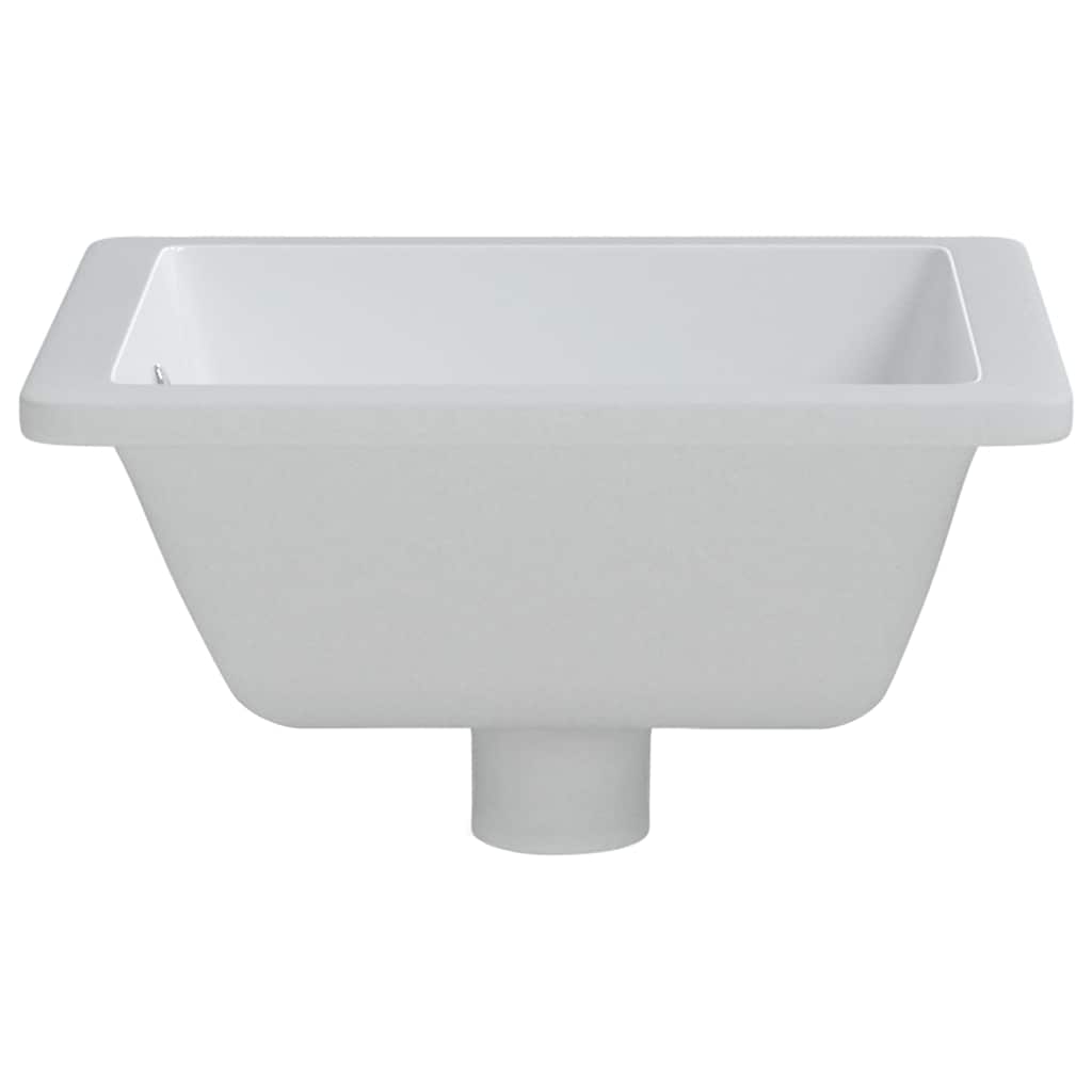 Νιπτήρας Μπάνιου Ορθογώνιος Λευκός 39x30x18,5 εκ. Κεραμικός