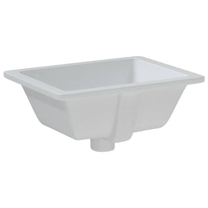 Νιπτήρας Μπάνιου Ορθογώνιος Λευκός 39x30x18,5 εκ. Κεραμικός