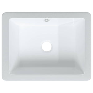 Νιπτήρας Μπάνιου Ορθογώνιος Λευκός 39x30x18,5 εκ. Κεραμικός