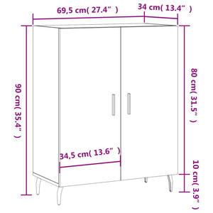 Ντουλάπι Sonoma Δρυς 69,5 x 34 x 90 εκ. από Επεξεργασμένο Ξύλο - Pakobazaar