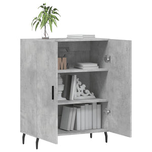Ντουλάπι Γκρι Σκυροδέματος 69,5x34x90 εκ. Επεξεργασμένο Ξύλο