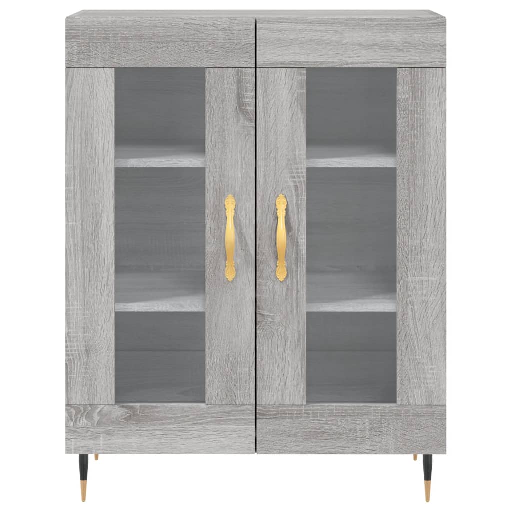 Ντουλάπι Γκρι Sonoma 69,5 x 34 x 90 εκ. από Επεξεργασμένο Ξύλο - Pakobazaar