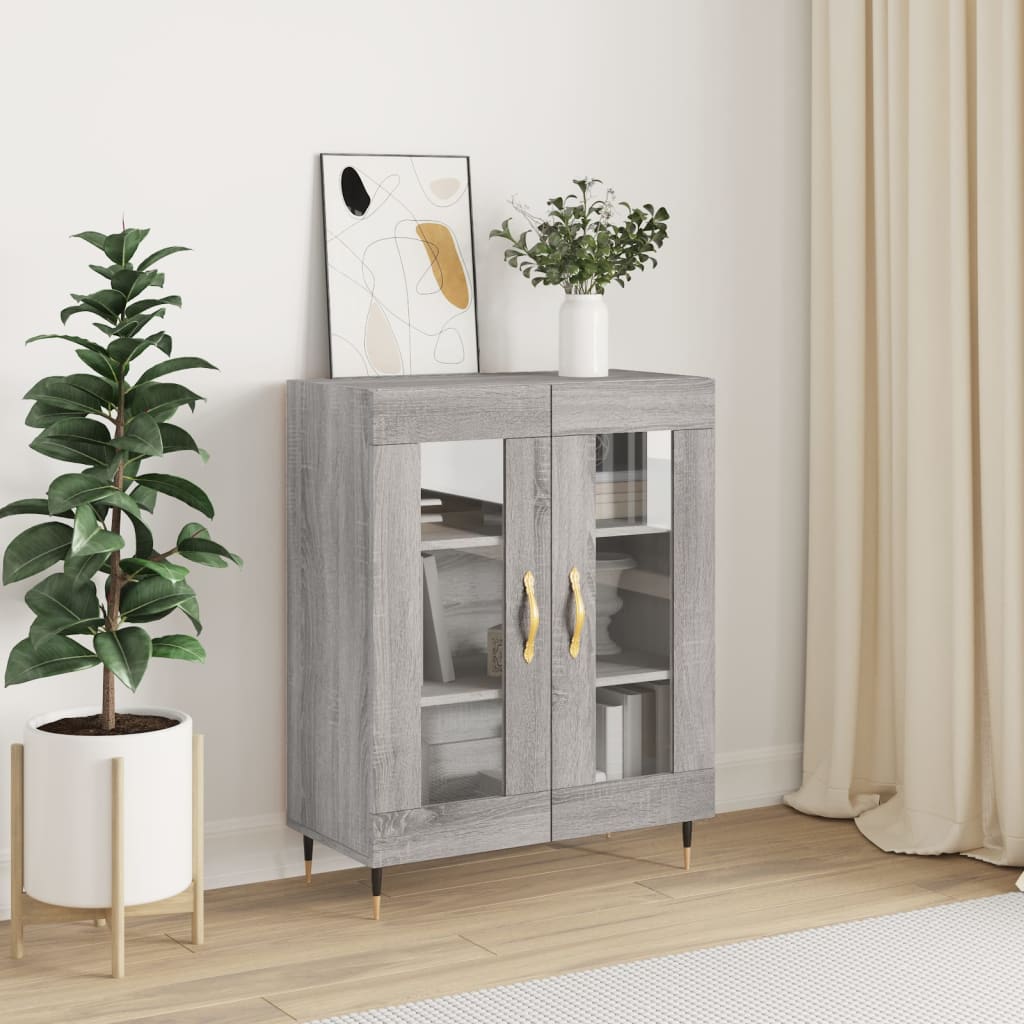 Ντουλάπι Γκρι Sonoma 69,5 x 34 x 90 εκ. από Επεξεργασμένο Ξύλο - Pakobazaar