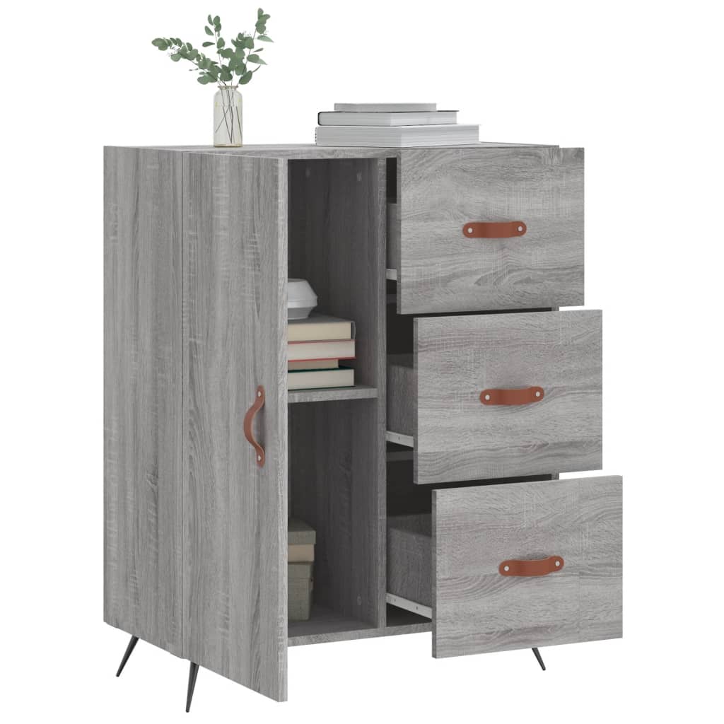 Ντουλάπι Γκρι Sonoma 69,5 x 34 x 90 εκ. από Επεξεργασμένο Ξύλο - Pakobazaar