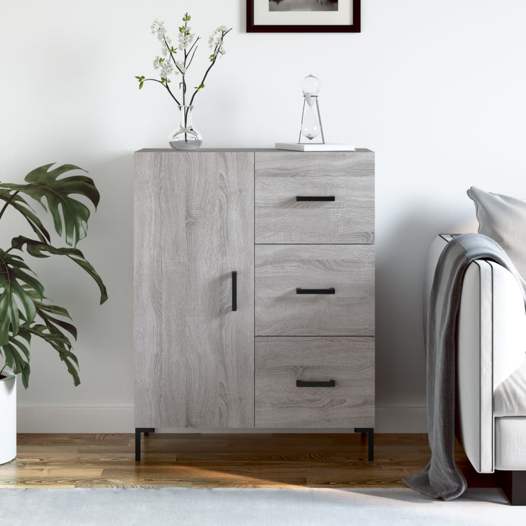 Ντουλάπι Γκρι Sonoma 69,5 x 34 x 90 εκ. από Επεξεργασμένο Ξύλο - Pakobazaar